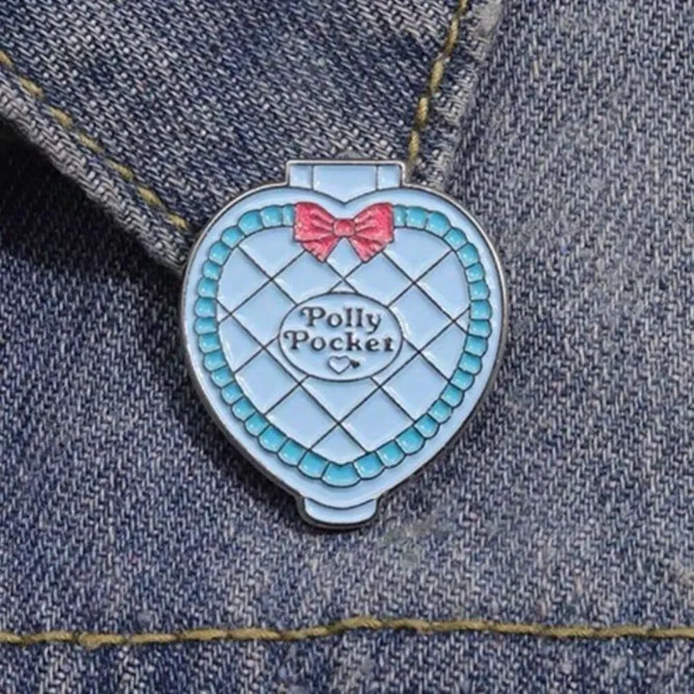 Retro Polly Pocket Enamel Pin Barbie Y2K